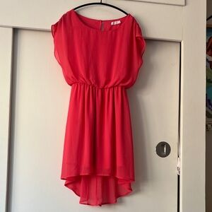 Euc Lush Chic pink High-Low Dress